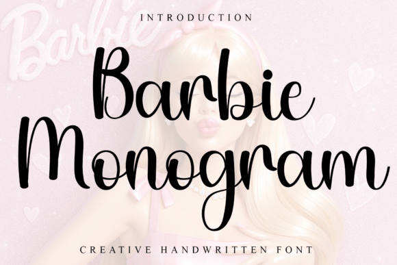Barbie Monogram Font for Festive Campaigns