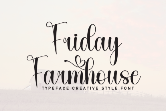 Friday Farmhouse: A Stylish Script Font for Modern Branding