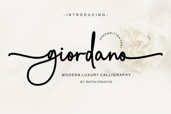 Giordano Typeface: Elegant Script for Editorial Design