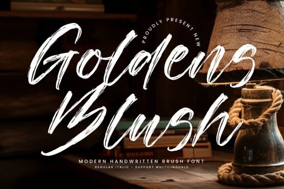 Goldensblush Regular: A Modern Script Font for Editorial Design