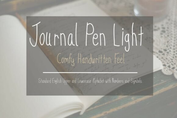 Journal Pen Light Font for Editorial Design