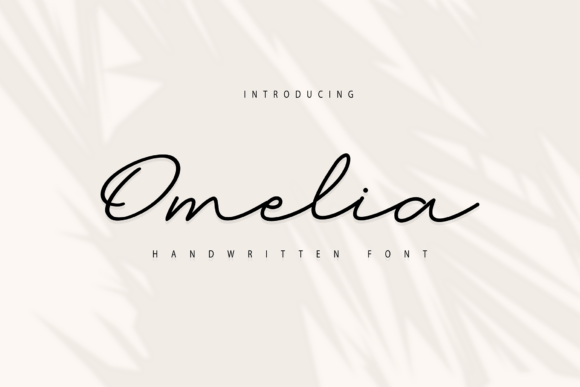 Omelia: A Modern Script Font for Editorial Design