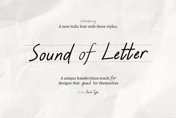 Soundofletter Regular: A Refined Script Typeface