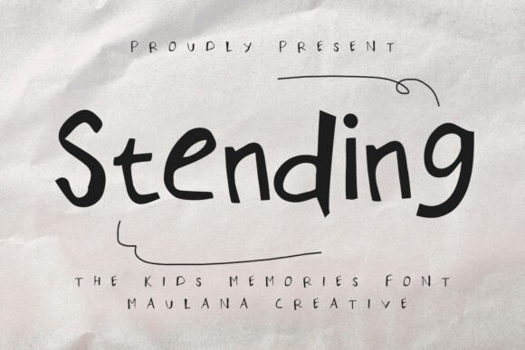 Stending Font: Playful Handwritten Charm for Crafters