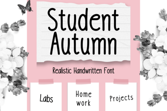 Student Autumn: A Handwritten Font for Editorial Design