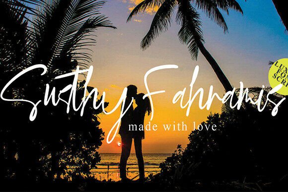 Susthy Fahramis: A Breezy Script Font for Modern Brands